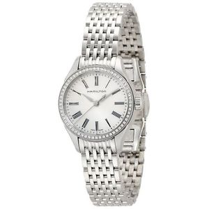 Hamilton H39211194 Womens White Dial Analog Watch with Stainless Steel Strap