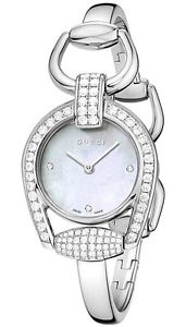 Gucci Horsebit Reloj de mujer YA139505 Análogo Acero Inoxidable Plata