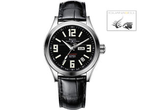 Ball Engineer II Arabic Chronometer Watch,  Black, Crocodile 40mm. Foldover