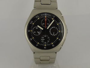 Bell & Ross Space 3 black dial auto date SS bracelet chrono watch in box
