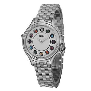 Fendi Women's F107024000T05 'CrazyCarats' Silver Dial  Bracelet Quartz Watch