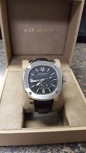 BRAND NEW BURBERRY BBY1002 THE BRITAIN AUTOMATIC ALLIGATOR LEATHER MEN'S WATCH