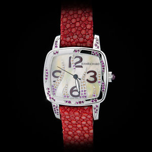 Jean Richard Milady "Fire" High Jewelry Ladies' Automatic. Rubies  Sapphire MOP.