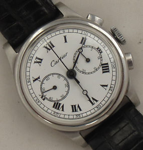 Geneva Sport small chronograph mens wristwatch steel case 30,5 mm. in diameter