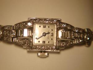 Ladys Hamilton Watch Platinum w/ Diamonds #10-8151