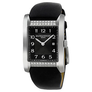 Baume and Mercier Hampton Milleis Opaline Black Dial Ladies Watch 10024