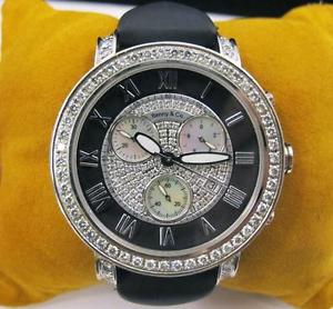 Benny & Co. Chronograph DIAMOND Encrusted Stainless Steel Men's Watch Rubber