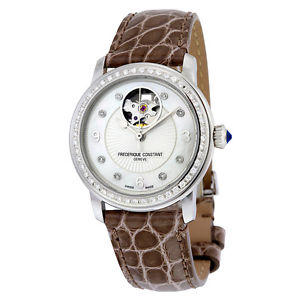Frederique Constant Heart Beat Automatic Leather Ladies Watch FC-310HBAD2PD4