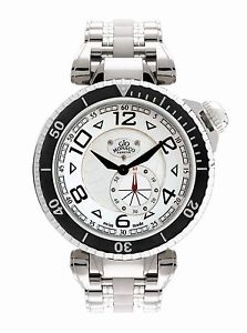 Gio Monaco Men's 644 Poseidon Silver Dial Sub-Seconds Stainless Steel Watch