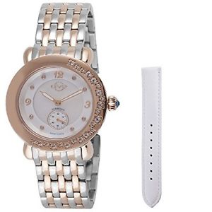 GV2 by Gevril Women's 9893 Marsala Gemstone Diamonds Topaz Two-Tone Steel Watch