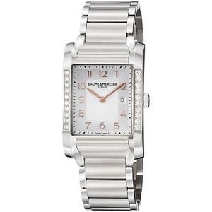 Baume  and  Mercier Womens BMMOA10023 Hampton Analog Display Quartz Silver Watch
