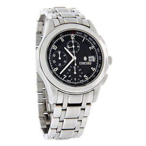 Concord Ventu Mens Blk Dial Swiss Chronograph Automatic Watch 0310178