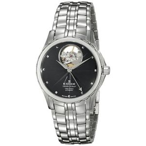 Edox Womens 85013 3 NIN Grand Ocean Analog Display Swiss Automatic Silver Watch