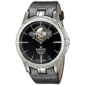 Edox Mens 85008 3 NIN Grand Ocean Analog Display Swiss Automatic Black Watch