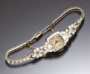 Ladies Diamond Platinum Watch by Fiden Swiss (2.50 CtsTW Diamonds) Dress Watch