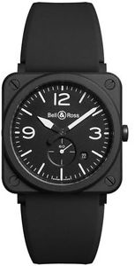 Bell & Ross Aviation 39x39mm Men's Quartz Watch BRS-BL-CEM/SRB
