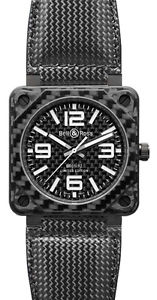 LIMITED NEW BELL & ROSS AVIATION AUTOMATIC MENS WATCH BR-01-92-CARBON-FIBER