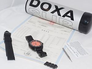 DOXA SHARKHUNTER Sub 750T Orange Dial PVD MILITARY Automatic 1072/5000, BOXED