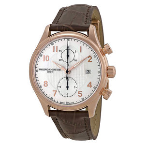 Frederique Constant Runabout Chronograph Brown Leather Mens Watch FC-393RM5B4