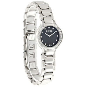 Ebel Beluga Ladies Gray Diamond Dial Swiss Quartz Watch 9003N18/391050
