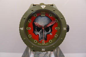 ALESSANDRO BALDIERI M48 CARBON HAND PAINTED SKULL DIAL BY TIMOTHY JOHN 48MM
