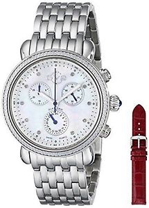 GV2 by Gevril Women's Marsala Watch 9801 Diamond Chronograph Stainless Steel