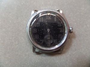 LARGE VINTAGE ANTIQUE OLD MILITARY TITUS WW2 WATCH REVOLVING BEZEL 41MM