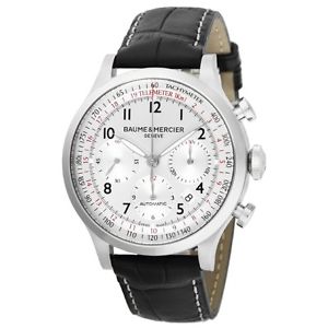 Baume  and  Mercier Capeland Silver Dial Automatic Chronograph Date Men Watch MO