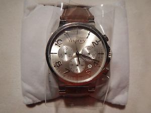 Asprey London Men's Chronograph Watch Swiss Automatic 37 Jewels, New With Manual