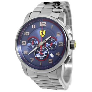 Ferrari Mens 830053 Analog Display Japanese Quartz Silver Watch
