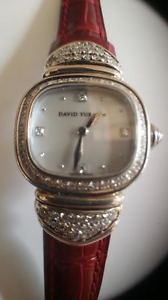 David Yurman T-151/63 Capri Pave Diamond Timepiece 925 Sterling Silver MOP Watch