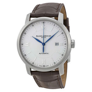 Baume and Mercier Classima Executives Automatic Brown Leather Mens Watch 8731