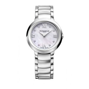 Baume & Mercier “Promesse” watch diamonds donna woman quartz ref. M0A10158 new