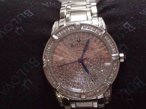 1.24ctw Diamond Bulova Ladies Watch Stainless Steel Limited Edition
