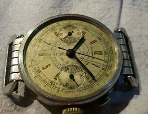 Antique valjoux 22   chronograph  one pusher  working fully service
