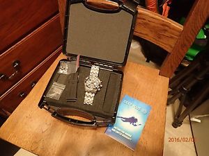 Deep Blue Daynight 65 T-100, Swiss Valjoux 7750 Chronograph Watch- Black