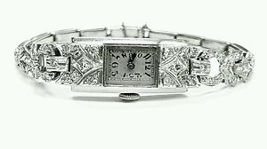 Antique Diamond Silver Watch