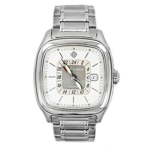 David Yurman 21 jewels T306-DST White Dial Stainless Steel Men's Watch dual time