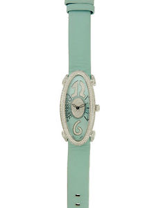 Exposure Pastel Blue “Lunita” Stainless Steel & Diamond Ladies Wristwatch, w/...