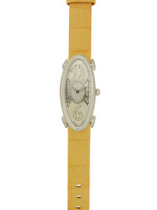 Exposure Yellow “Lunita” Stainless Steel & Diamond Ladies Wristwatch, w/ box