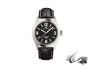 Glycine Incursore Automatic Watch, GL 224, Black, Leather strap, 3922.19-LBN7
