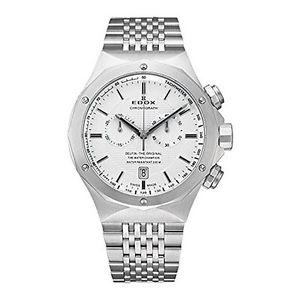 Edox Men's 10108 3 AIN Delfin Analog Display Swiss Quartz Silver Watch