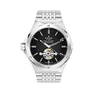 Edox Men's 85021 37R NIR Les Bemonts Analog Display Swiss Automatic Black Watch