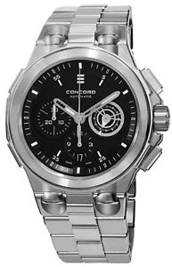 Concord Men's 0320178 C2 Black Dial Chronograph Automatic Watch