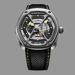 DIETRICH Organic Time OT-3 Steel - Yellow Leather Automatic NEW - Richard Mille