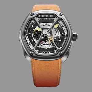 DIETRICH Organic Time OT-3 Steel - Tan Brown Leather Automatic NEW Richard Mille