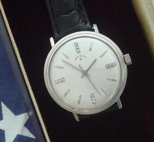 Estate Men's14k Lord Elgin Automatic Vietnam Award Wrist Watch w/Box -SERVICED