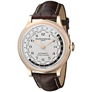 Baume  and  Mercier Mens A10107 Capeland Analog Display Swiss Automatic Brown Wa