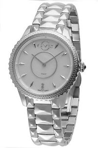 GV2 By Gevril Women's 1700 Carrara Diamonds Stainless Steel Wristwatch