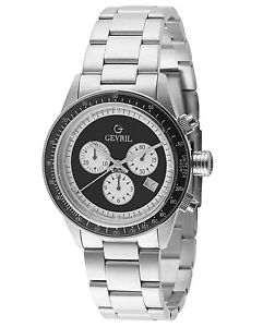 Gevril Men's A2114 Tribeca Chronograph Luminous Stainless Steel Date Wristwatch